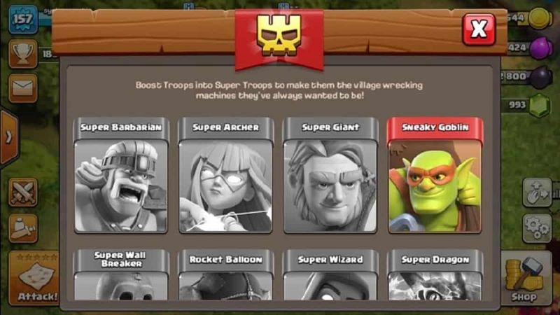 Unlock Super Troops CoC