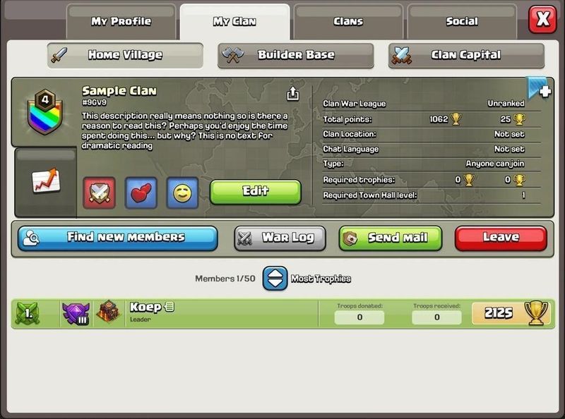 CoC Clan Details