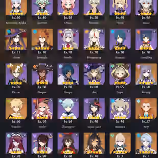 NA  AR 56 | 13 | 3 Leg | Eula | Ganyu | Hu Tao | Itto | Venti | Ayaka | Dehya | Ayato | Jean | Keqing | Tartaglia | Qiqi - Image 1