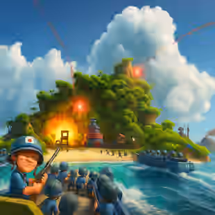 4-BB52 Troop damage + 32 - Lv  83 -  HQ 28  - VP 1268 - 6k Gems -  Powe 1277 - 8 GunBoat Lv 27 - Image 1