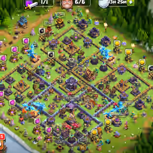 almost maxed TH 15 | 228 lvl | 6 Builders | 82 - 82 - 60 - 55 - 31 | 14 rare skins | - Image 1