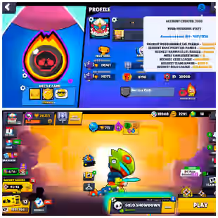 74k  TROPHIES || ALL BRAWLERS MAX || 26 TITTLES || METEORIC FAME || 61 HYPER CHARGE || 356 PREMIUM SKINS || INSTANT DEL - Image 1