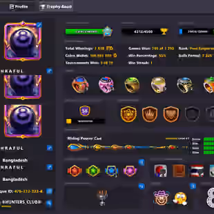 [GOLDEN UNIQUE] 19 Leg Account | Rising Power Cue MAX | 100M Coins | Level 155 | Login Google Play | UID 476-222-222-4 - Image 1