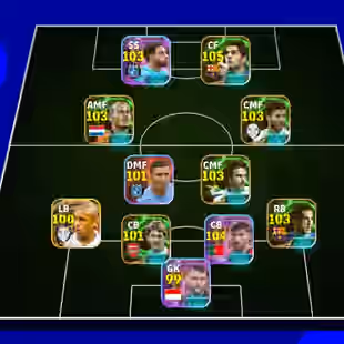 🔥 eFootball Account | 106 Messi ||  103 Sneijder 103 Stoichkov 103 Piqué | Team Strength 3168 | Icons  Epics - Image 1