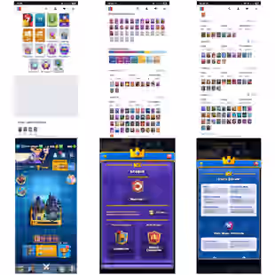 EXP-57! KT-15! 23x EVOS! 53x MAX CARDS [ 12x ELITE] ! 123x EMOTES [ GOBLIN CRYING EMOTES] !TOWER SKINS!NC AVL! - Image 1