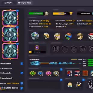 19 LEGENDARY CUES ACCOUNT | 6 Promo Cues MAX | CCP 61 | 520M Coins | Level 160 | VIP Diamond | Fresh Account - Image 1