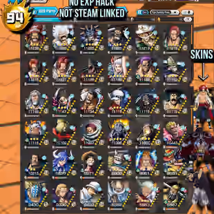 AK1-Hyber 94-10 Ex Max(Roger+Shank V4+Gear 5+Kaido V3+Kaido V2+Shank V3)+Support 166%+Vip Medal+Bounty Festival Max - Image 1