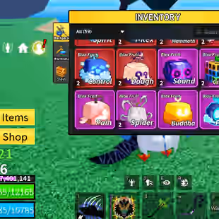 Lv 2386 | Shark Race | Dark Blade | Bisento | Rengoku | Kabucha | Venom Bow | Permanent Fruits: Dough, Spirit, Venom, Qu - Image 2