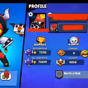 [ ESPORTS ] PREMIUM BS 73K CUPS | 40 ABOVE MAX TIER BRAWLERS | EXCLUSIVE SKINS | 55 MAX AND 19 HC | GEMS 176 | - Image 1