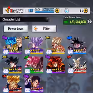 D791-Nice Account-10 UL(SS Goku+Goku Uis+SS4 Gogeta+Rose+Gogeta+Turles+Beast Gohan)+53 Legends+Good Equipment+Good Team - Image 1
