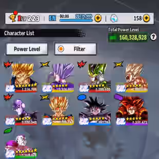 D789-IOS+Android-Meta Acc-9 UL(SS Goku+Frieza+Cell+Hit+Beast Gohan+SS4 Gogeta+Super Vegito)+50 Legends Good Star+Good Eq - Image 1