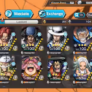 BR638-IOS+Android-Hyber 72+14 Ex(Garp Skin+Gear 5+Kuzan+Shank v4+Lucci+Roger v2+White Beard)+Vip Medal+Support 162+BF - Image 1