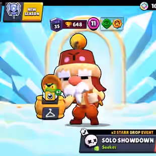 MERCHANT GALE | VIRUS 8-BIT | TRIXIE COLLETE | 63K TROPHIES | 53 MAXED BRAWLERS [ 36 HYPERCHARGED ] | 215 SKINS  - Image 1