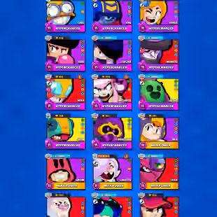 26 Brawlers MAX | 17 Hypercharge | 84 Brawlers Unlocked | 60000 Trophies | 185 Skins | 26 RANK MAX | Rename 90 - Image 1