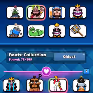 🔥CHRISTMAS🔥 RAREST EMPEROR KING ACC | 8310 KT15 | ARENA 21 | LEVEL 56 | 72 RARE EMOTES | 70 MAXED | 2 EVOS | 8 ELITES - Image 1