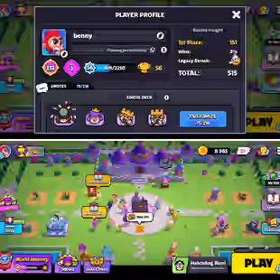 XP 36 💕 LEVEL 131 💕 8965 COINS | 73 EMOJI | LEGACY STREAK - 54 | 3 ULTRA CHARACTERS | 25 THREE STAR CHARACTERS - Image 1