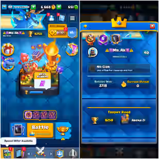 [ 6 YEAR OLD ]- KT 13 - XP-40 -[3 BIG EVOS] - 14 MAX CARDS  - 8250 TROPHY -  34 EMOTES - 3 KT SKINS - INSTANT D. A655 - Image 1