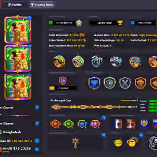 19 LEG ACCOUNT | Level 218 | 160M Coins | CCP 59 | Pool Pass Cues Collection | All Regular Rings | Fresh Account - Image 1