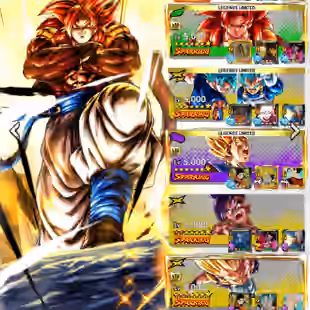 D613-IOS+Android-6 UL(Goku Uis+SS4 Gogeta+Gohan)+54 Legends+Vip Equi+Good Zenkai+Nice Team PVP+New Vegeta+399 Millions - Image 1