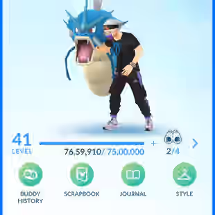 HIGH ACCOUNT LEVEL 41  SHINY BLUE HAT PIKACHU | 109 SHINY | 29 LEGENDARY | 407 POKEMON | LEGENDARY HUNDO - Image 1
