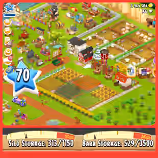 🌾Level 70 | Coin: 3.960.000 | Barn:3500 Silo: 1150 | Instant Delivery | 📸Matches Pictures - Image 1