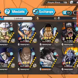 [4117][IOS+ANDROID] 8 EX META - Law + Nusjuro + Kizaru + Blackbeard + Roger + Saturn + Whitebeard + Kaido, Support 151 - Image 1