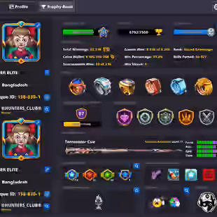 7 DIGIT ELITE ACCOUNT | CCP 87 | Level 292 | 8.9 Billion Coins | Miniclip Unlimited Pass Change | Fresh Account - Image 1