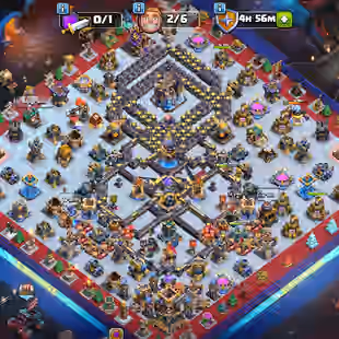 TH18 OLD MAX DEFENCE/HEROS/GUARDIANS/WALLS🌟LEVEL 260🌟SOLID EQUIPMENTS | RENAME AVAILABLE | BH 10 MAX | SKINS SCENERY - Image 1