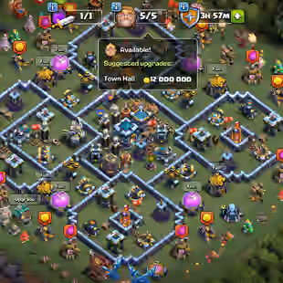🔥TH 13 FULL MAX NOTHING LEFT🔥BK 75 AQ 75 MP 50 GW 50 RC 25 || SB 18 EB 18 FB 17 FA 14 || NAME CHANGEABLE ||2 HERO SKIN - Image 1