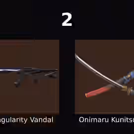 NA - LVL 31 - Unranked - 1 Knife - 2 Skins (7,525 VP) Singularity Vandal, Onimaru Kunitsuna - Image 1