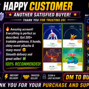 🎯FRESH STOCK LVL 42 2021 YEAR 💯 285 TRADABLE | 6 HUNDO | SHINY EVENT PIKACHU | HO-OH & LUGIA | RARE COLLECTORS ACCT - Image 1