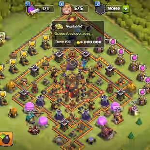[FULLY MAX TH-10-4'200 GEMS] | D.CROWN-M.STAFF-G.GAUNTLET | RENAME FREE | NOTHING LEFT FOR UPGRADE  - Image 1