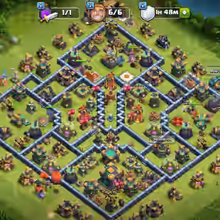 TH14 NEAR MAX-FREE NAME CHANGE-BH-10 STRONG BUILDER BASE-RAID MEDALS-3890-WAR STAR-1497-MAGIC ITEMS-INSTANT DELIVERY. - Image 1