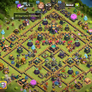 Th14 Full Max | [5-Hero Maxed] | [11-Epic Almost Max] | Defence Wall Max | XP-195 | NC-Yes | BEST-DEAL  - Image 1