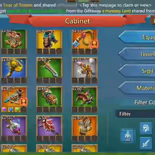 967M Mights (T5) Can move to Kingdom 1083 | Vip 15 | 5M4 Gem | 724M Research | lots of resources | 73 Migrations Scroll - Image 1