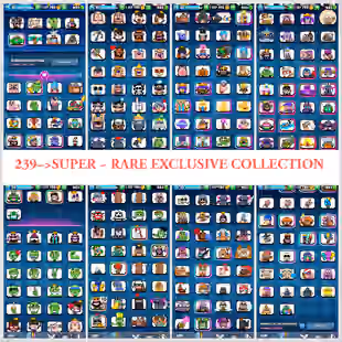 💥239 Rarest Emotes(Includes Goblin Kiss Trophy Emote) 💎 FREE TH16 Linked | 116 Max Cards | 18 Evos | 32 Elite | KT15 - Image 1
