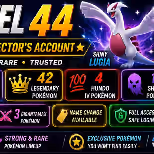 🎯BEST VALUE LEVEL 44 🐓 286 TRADABLE | 27 SHINY | 42 LEG | SHINY LUGIA PUSH GROUDON | 18 SHADOW | 7 MYTHICAL | INSTANT  - Image 1