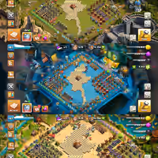TH16 Max Walls !! Snake Skin Set !! 3x Scenery ( 1 Legendary ) !! Full Cwl Medals !! Magic Items !! 24 Hero Skins  - Image 1