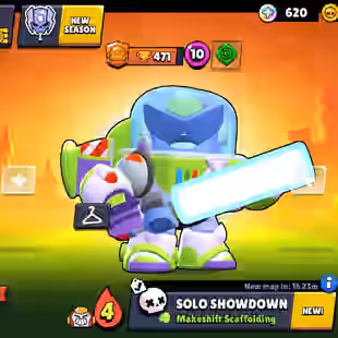 13k Trophies, 56 Brawlers, 5 Legendary Brawlers, 4 11 Strength, 1 Hyper, 2.4k Coins, 70 Skins, Description - Image 1