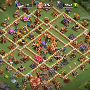 🔥TH 16 MAX🔥BK 84 AQ 90 MP 64 GW 66 RC 40 DD 11 || GOOD EPIC EQUIPMENT || NC 500 || 5 HERO SKIN - Image 1