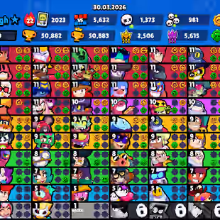 TROPHY 50K-BRAWLER 95-MAX BRAWLER 34-HYPERCHARGE 27-ICON 360-SKINS COLLECTION 235-OLD COLLECTION AVAILABLE-BEST-DEAL - Image 1