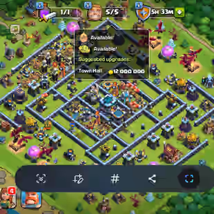 Th13 Full Max [14-Epic Equipment Maxed] | [5-Hero Maxed] | [2-Leauge Skin] | Defence Wall Max | XP-160 | NC-Yes | BEST-D - Image 1