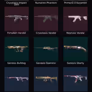 AP - LVL 33 - Unranked - 2 Knifes - 15 Skins (15,475 VP) Cryostasis Impact Drill, Ruination Phantom, Prime2 Karambit, F - Image 1