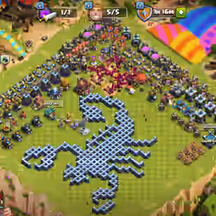 Th 13 full max nothing left || 11 epic equipment || Gems 6370 || cwl medel 1027 || 4x  scenery 1x hero skin || NC 500 - Image 1