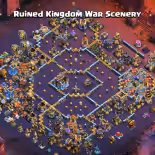 ♓Best Offer♓Th 18 [ Defence High ] Magic Skin Set | Rare War Scenery | 89/102/70/80/50/10 Hero | 16 Epic Equipment  - Image 1