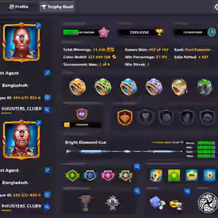 KICK-START DEAL | Level 145 | VIP Diamond | 12 Legendary Cues | 2 Cues MAX | 225M Coins | Fresh Account - Image 1