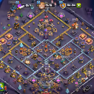 TH 15 || Max Base || Hero 74-90-57-65-40-10 || 11 Skins || Max Equipmentt || Change Name Free || Gems 1.7k || Guarante - Image 1