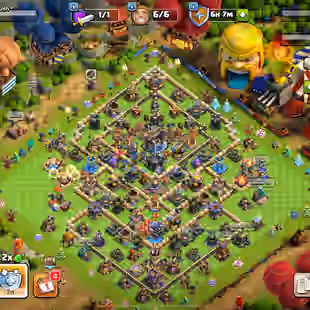 PVP LEGEND RANKED 💎 CLASH FEST SCENERY 💎 HIGH TOWNHALL 18 [] 84-100-64-75-47 HERO [] 1400 WWS [] GOOD EQUIPMEN - Image 1