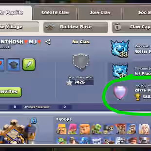 TH18 ALMOST MAX! GLOBAL RANK-287! WAR STAR-7426! LEGEND CUPS-33000! ALL EPIC GG!SB!SnB!FA!MM!AF!MS!LP!RS!EB!FF ALL MAX! - Image 1