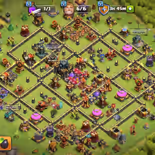 🔥TH 17 NEAR MAX🔥BK 83 AQ 93 MP 58 GW 57 RC 36 DD 13 || SB 27 FB 23 MM 20  RS 20 || 3 HERO SKIN || LOTS OF MAGIC ITEMS - Image 1